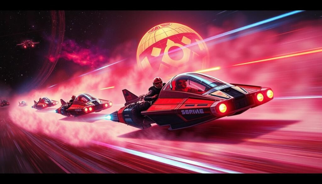 grafika atmosfery dźwięku soundtracku w grze Star Wars Episode I: Racer