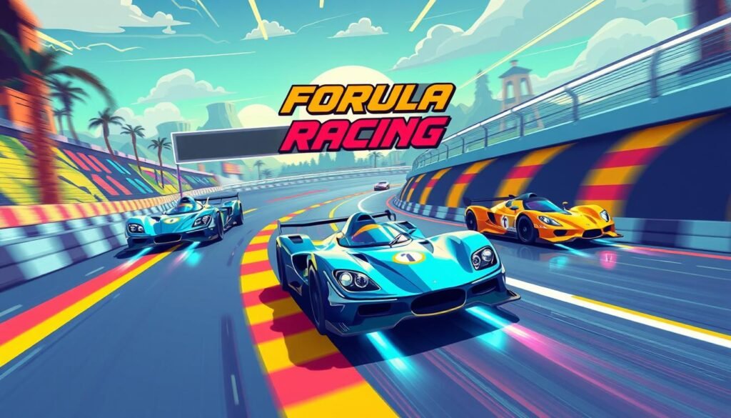 grafika w Formula Retro Racing