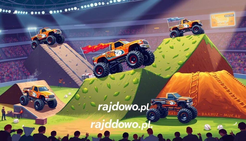 poziomy trudności w Mistrzostwach Monster Trucków poziomy trudności w Mistrzostwach Monster Trucków