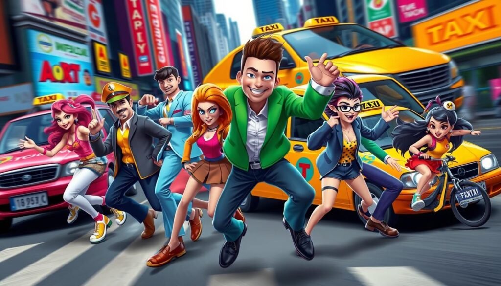 postacie Crazy Taxi