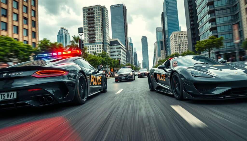 mechanika pościgów policja